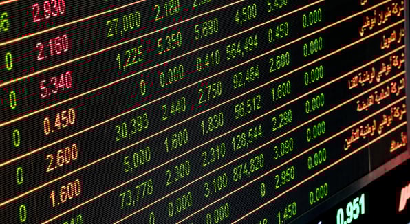 Numbers on monitor showing that an investment can reflect you and your values. 